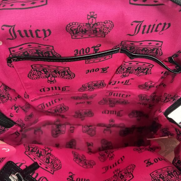 Y2K‎ Vintage JUICY COUTURE Black Velour Backpack Bookbag Weekend Bag Travel main image 15